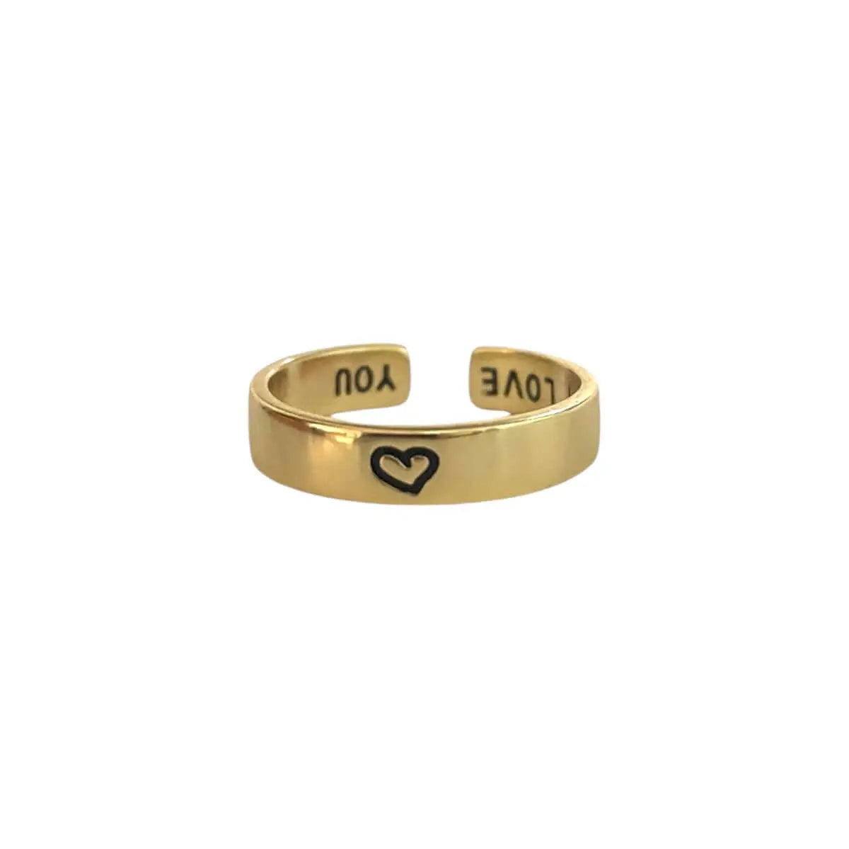 Silver 925 Love Ring 18K Gold Plated Vielring