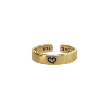 Silver 925 Love Ring 18K Gold Plated Vielring