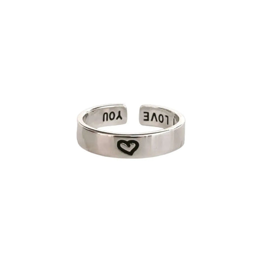 Silver 925 Love Ring 18K Gold Plated Vielring
