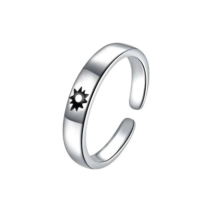 Sonne Mond Paar Ringe Silber 925 • Paar Ringe Vielring