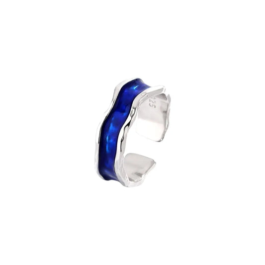Vielring - Stein Ring - 925 Silber - Blau
