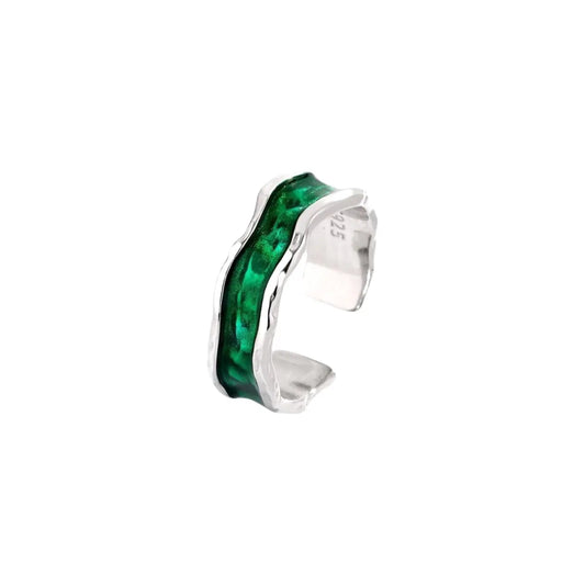 Vielring - Stein Ring - 925 Silber - Grün