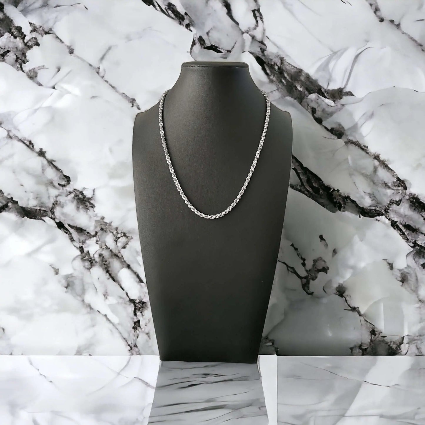 Vielring - Kordelkette Rope Chain 3,5 mm - 925 Silber - Silber / 45 cm