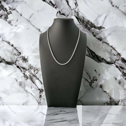 Vielring - Kordelkette Rope Chain 3,5 mm - 925 Silber - Silber / 45 cm