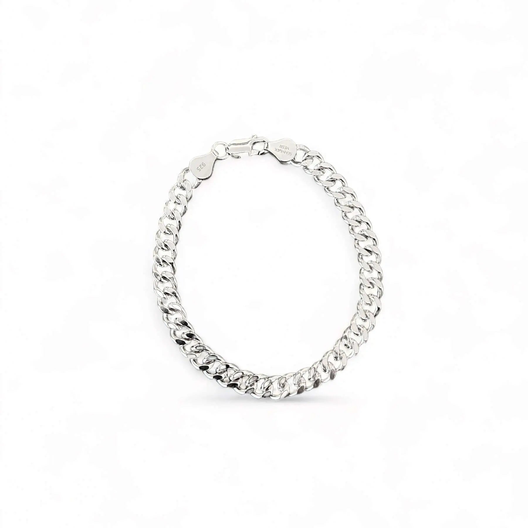 Panzerketten Armband 6mm - 925 Silber Schmuckmeer