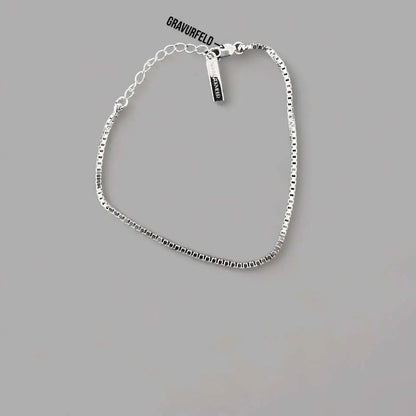 Vielring - Boxketten Armband verstellbar 1,5mm - 925 Silber - Silber / 16+3 cm