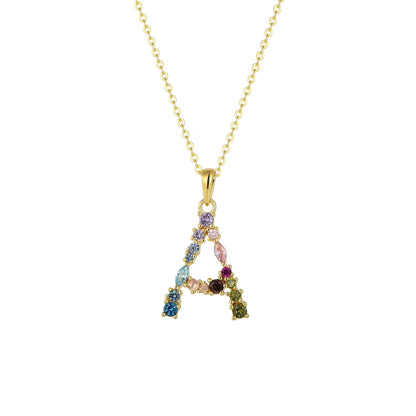 Square Zirconia Necklace - 925 Silver