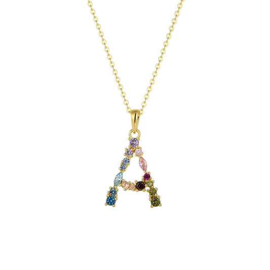 Square Zirconia Necklace - 925 Silver