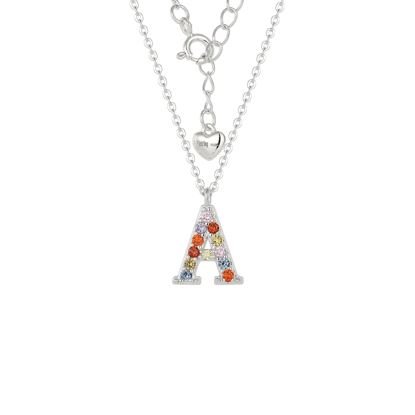 Square Zirconia Necklace - 925 Silver