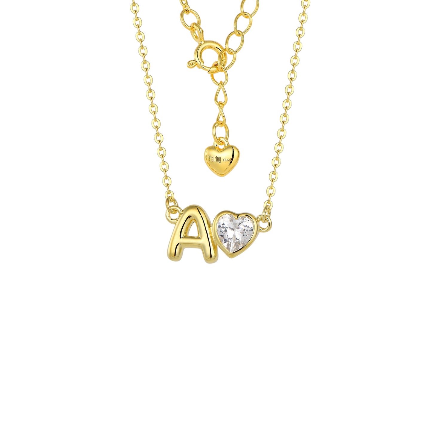 Square Zirconia Necklace - 925 Silver
