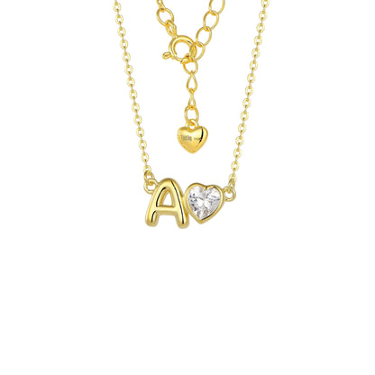 Square Zirconia Necklace - 925 Silver