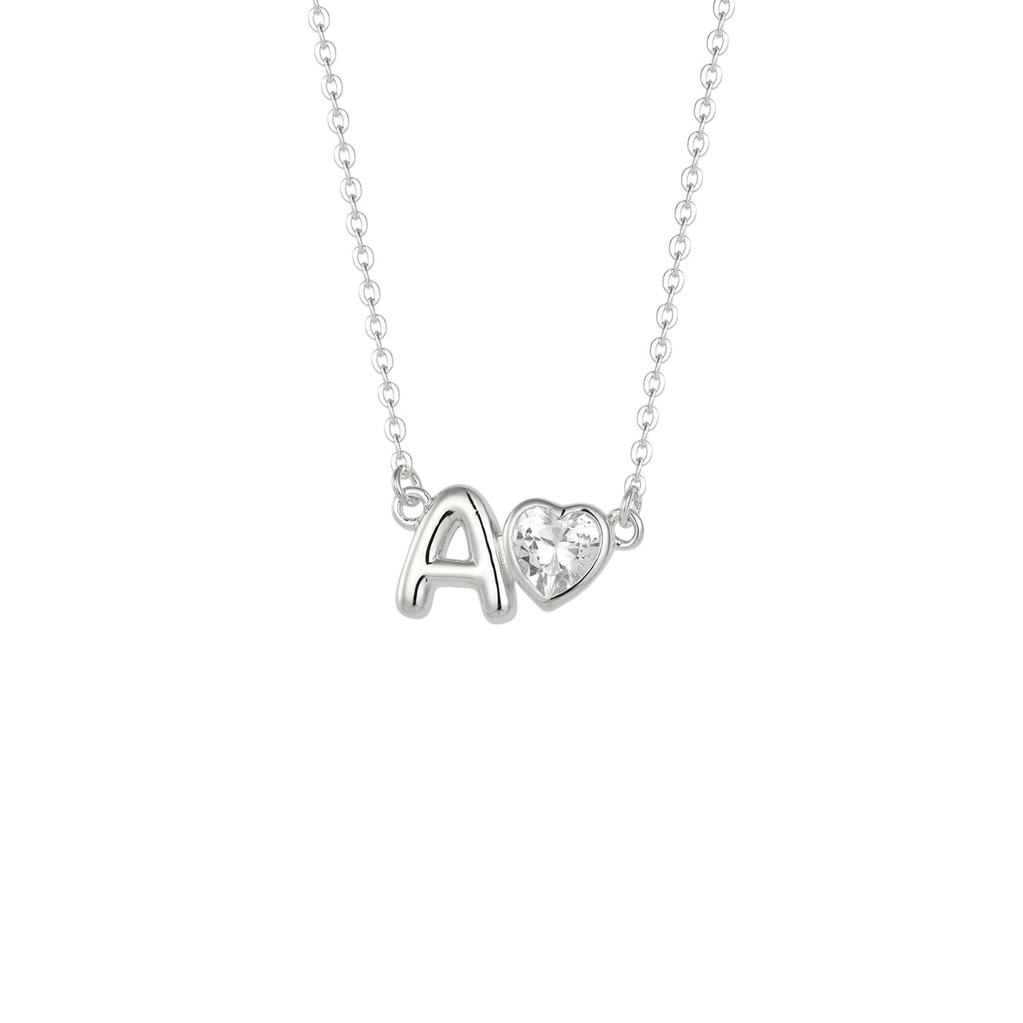 Square Zirconia Necklace - 925 Silver
