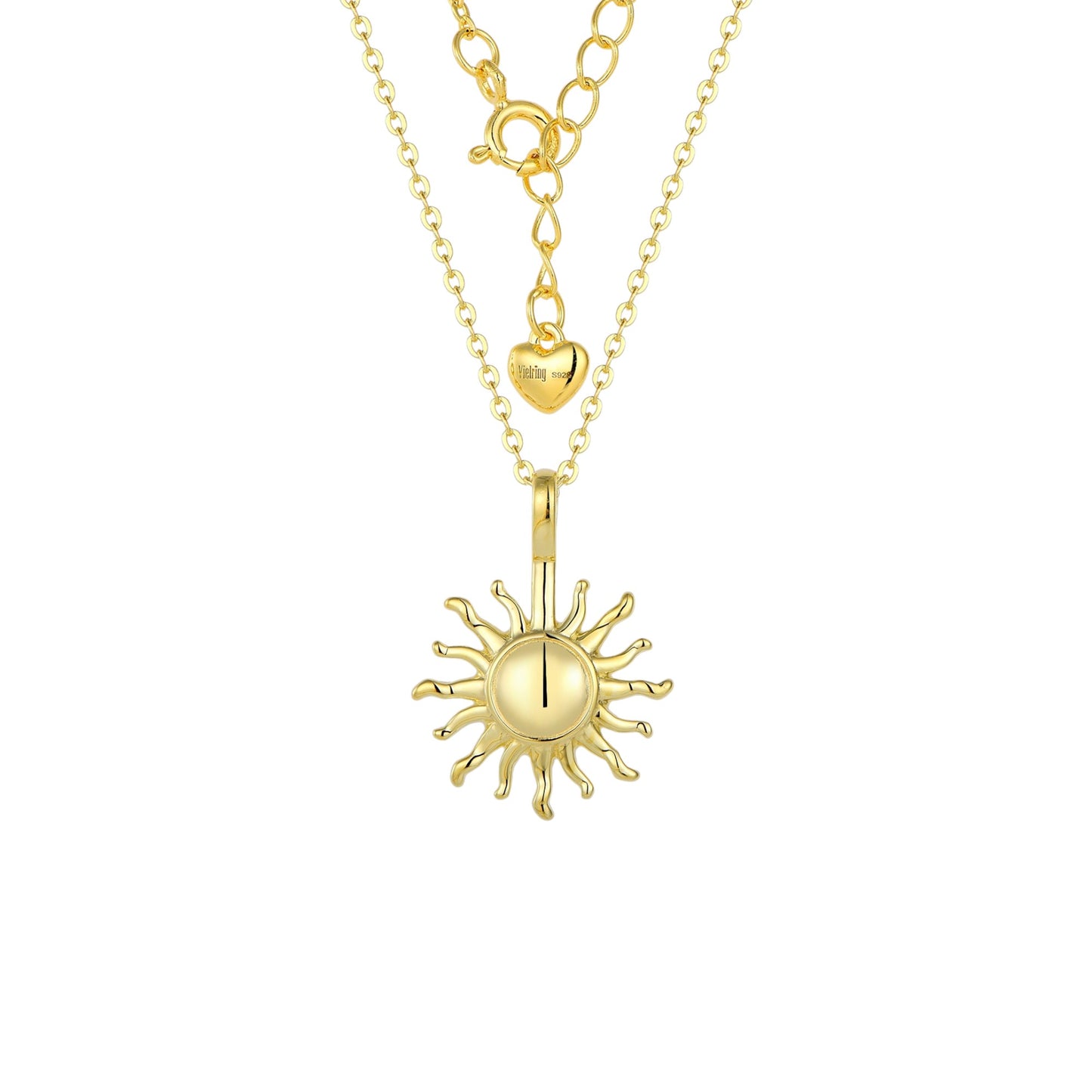 Square Zirconia Necklace - 925 Silver