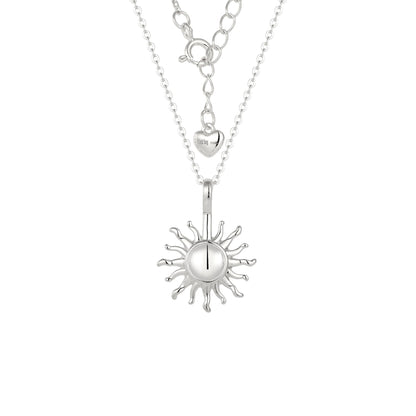 Square Zirconia Necklace - 925 Silver