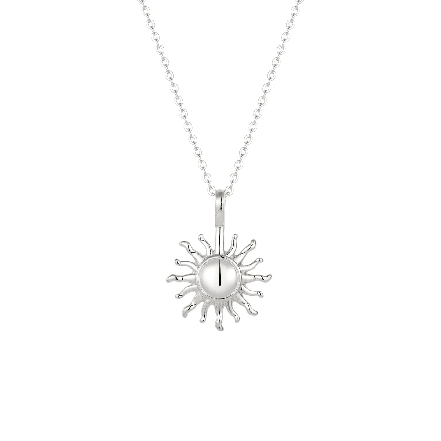 Square Zirconia Necklace - 925 Silver