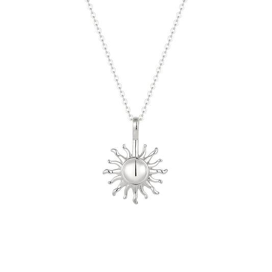 Square Zirconia Necklace - 925 Silver