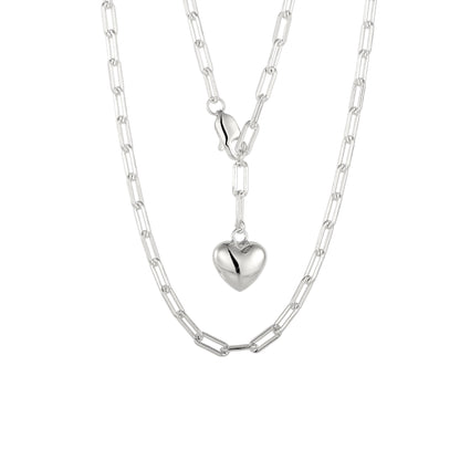 Square Zirconia Necklace - 925 Silver