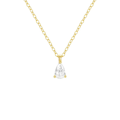 Vielring - Wassertropfen Kristall Halskette - 925 Silber - Gold