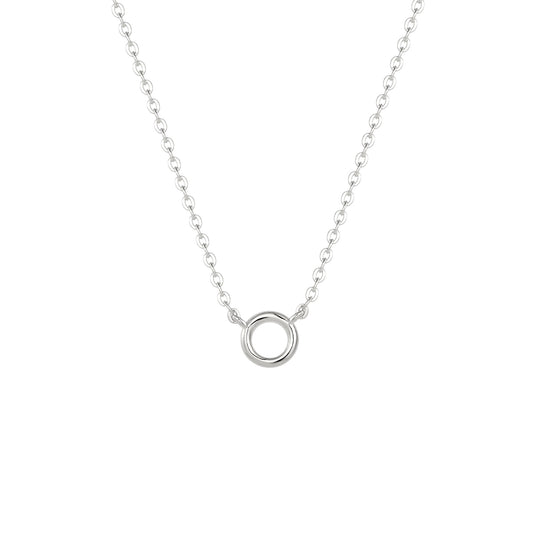 Square Zirconia Necklace - 925 Silver