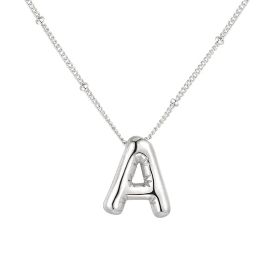 Bubble name necklace with letters