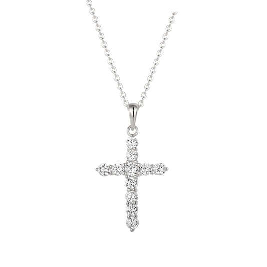 Vielring - Kreuz Zirkonia Halskette - 925 Silber - Silber