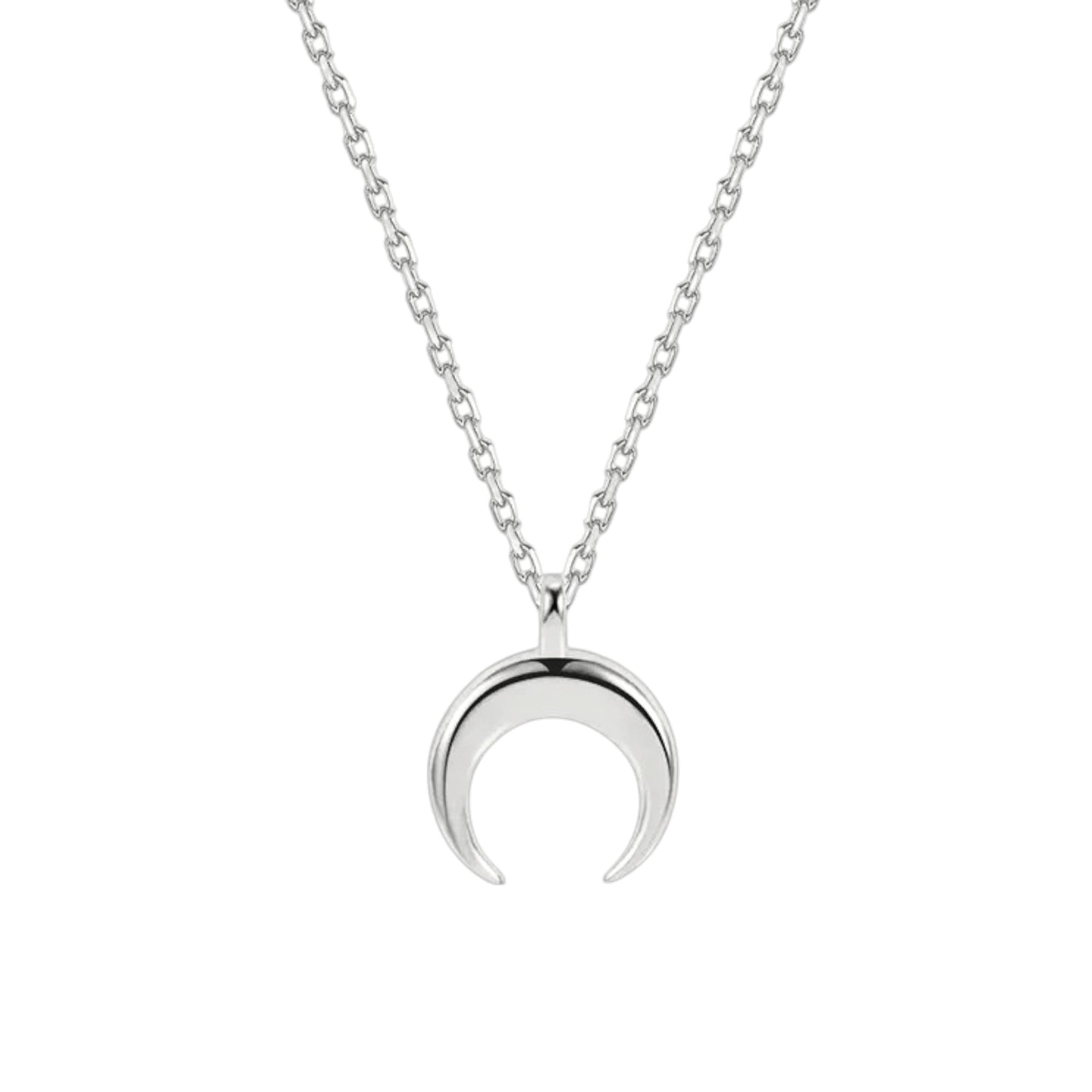 Vielring - Zierliche Mond Halskette - 925 Silber - Silber
