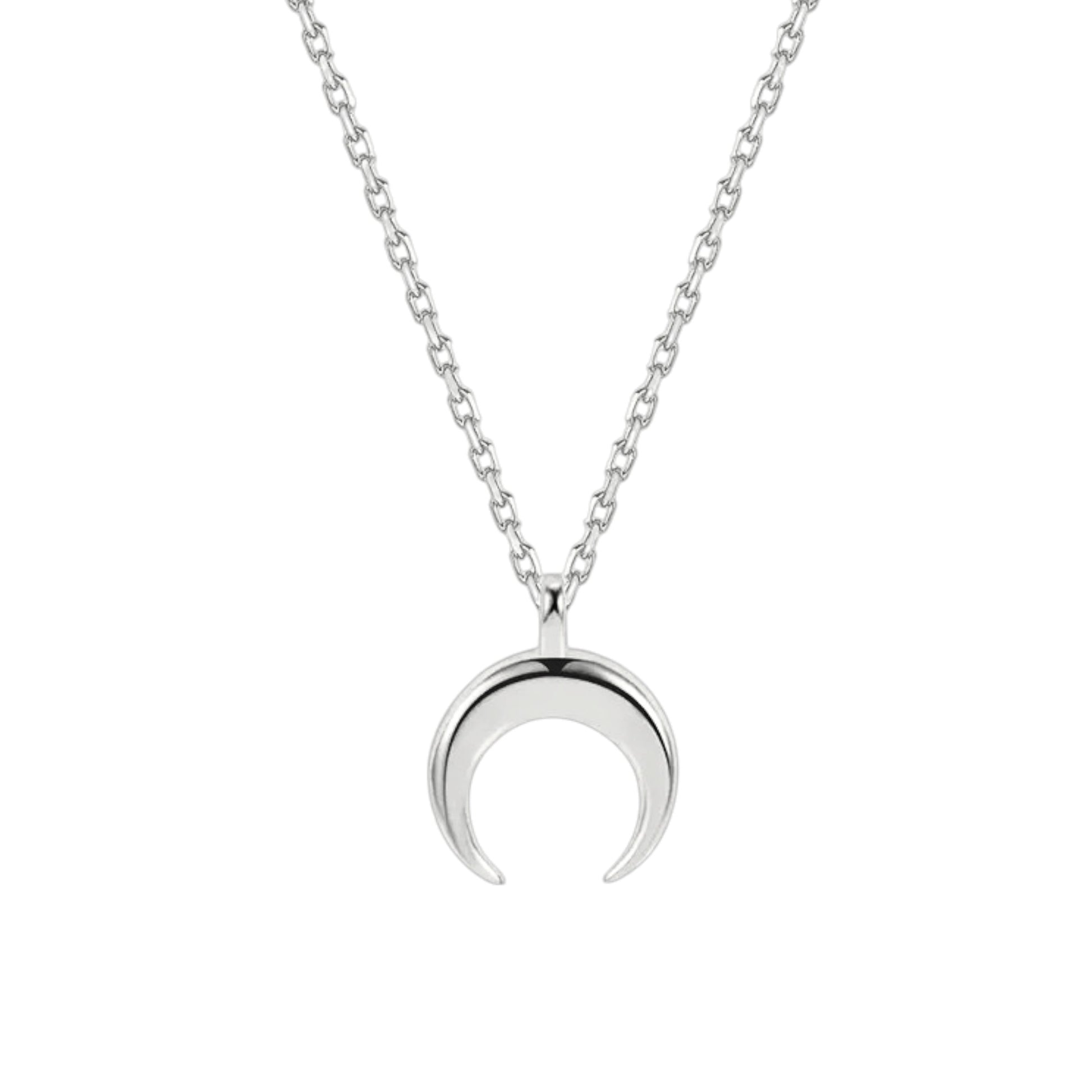 Vielring - Zierliche Mond Halskette - 925 Silber - Silber