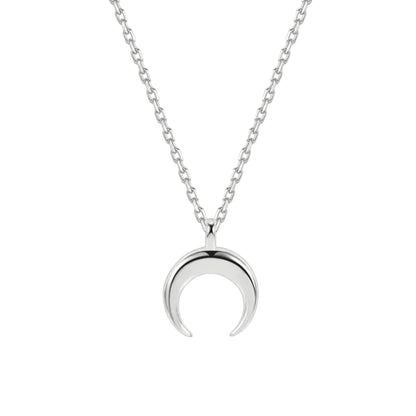 Vielring - Zierliche Mond Halskette - 925 Silber - Silber