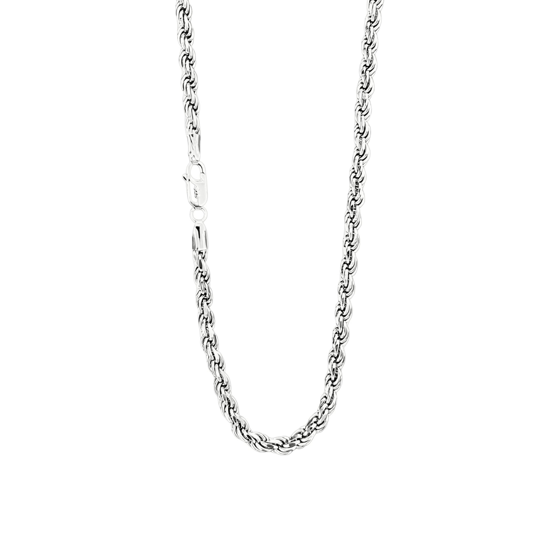Vielring - Kordelkette Rope Chain 3,5 mm - 925 Silber - Silber / 45 cm