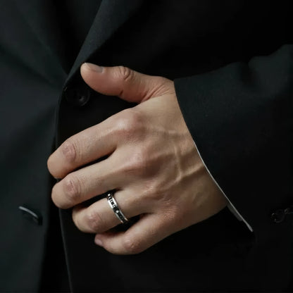 Dünner Zahnrad Anti-Stress-Ring – Edelstahl