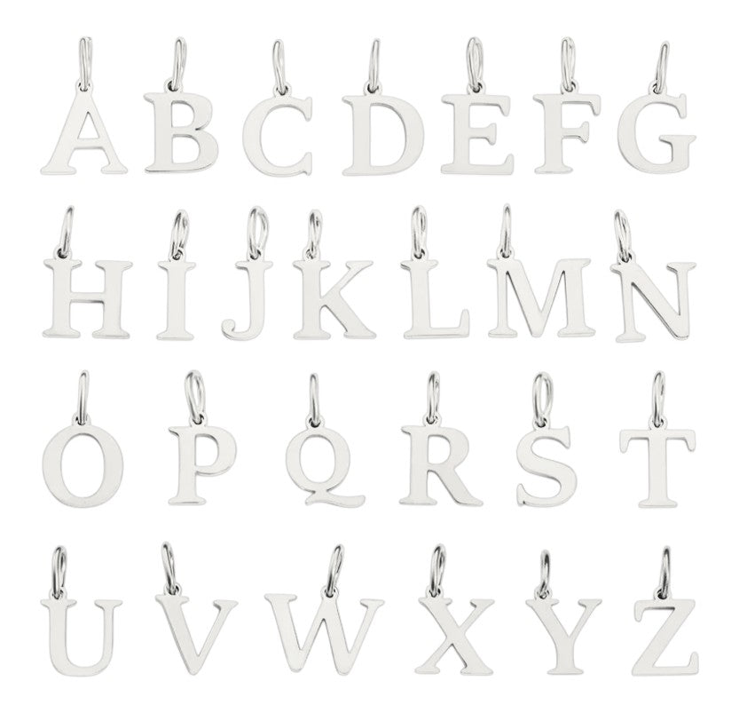 Bracelet initial pendant • 925 Sterling Silver #1