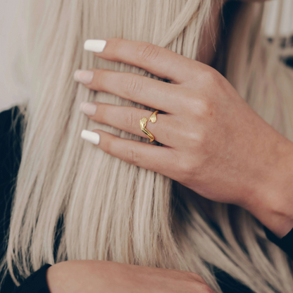 Open hug ring strength - 925 silver