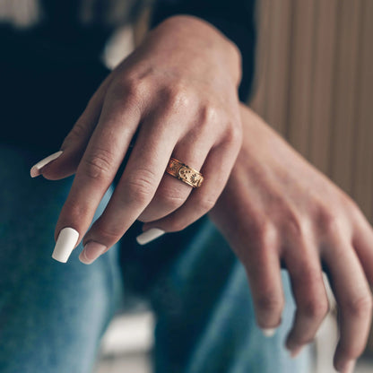 Mond Sonnen Ring • Drehbarer Ring • Anxiety RingVielringVielringMond Sonnen Ring • Drehbarer Ring • Anxiety Ring