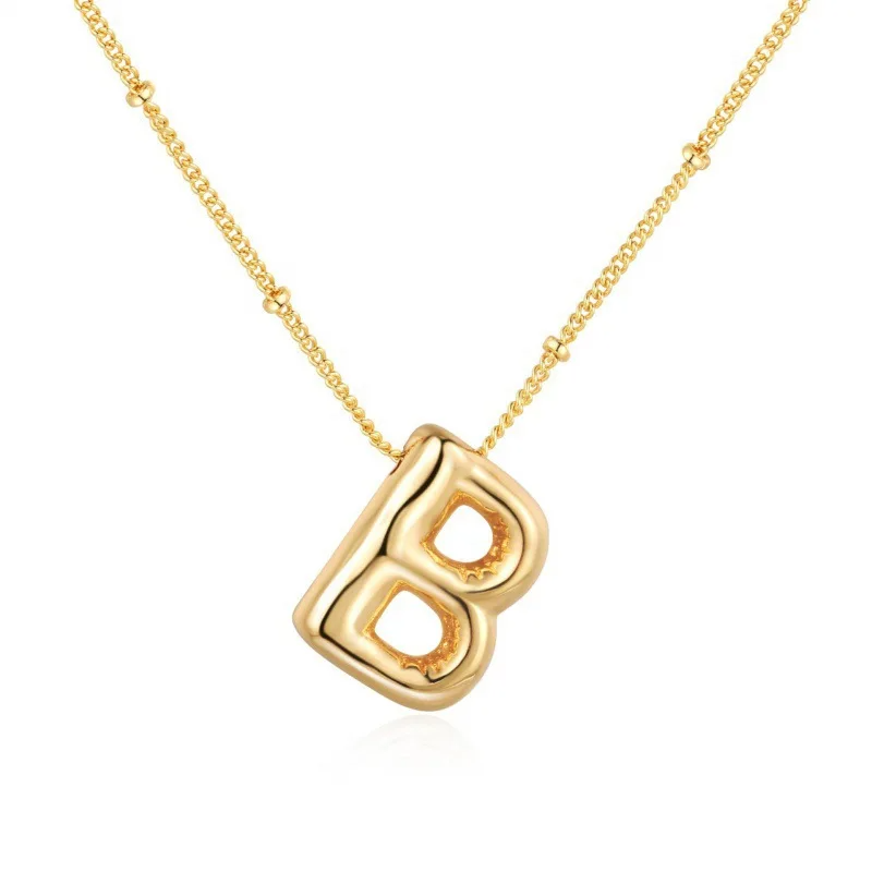 Bubble name necklace with letters