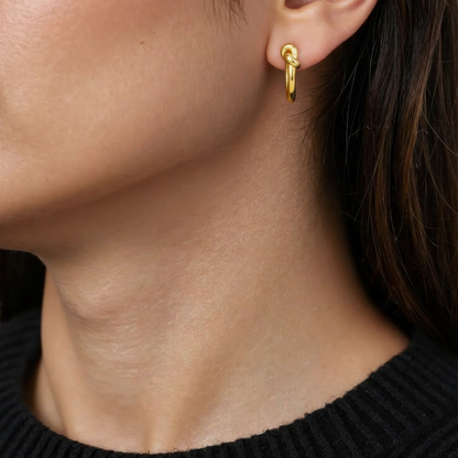 Dainty crystal hoop earrings • Zirconia crystals