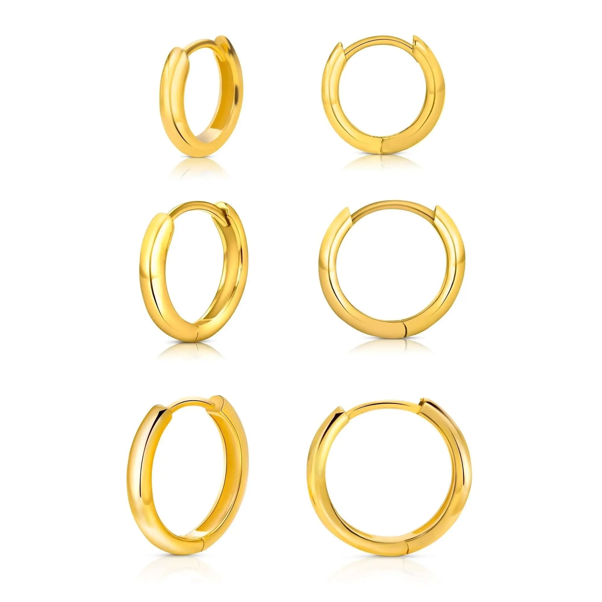 Zierliche Creolen • 925 Sterling Silber • 1,8 mm Dicke Vielring