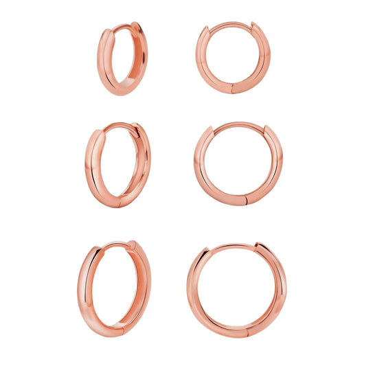 Zierliche Creolen • 925 Sterling Silber • 1,8 mm Dicke Vielring