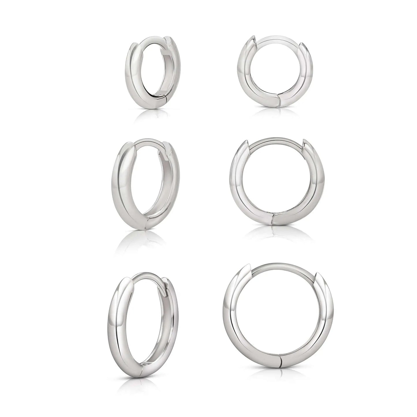 Vielring - Zierliche Creolen 1,8 mm Dicke - 925 Silber - Silber / 10 mm / Einzeln