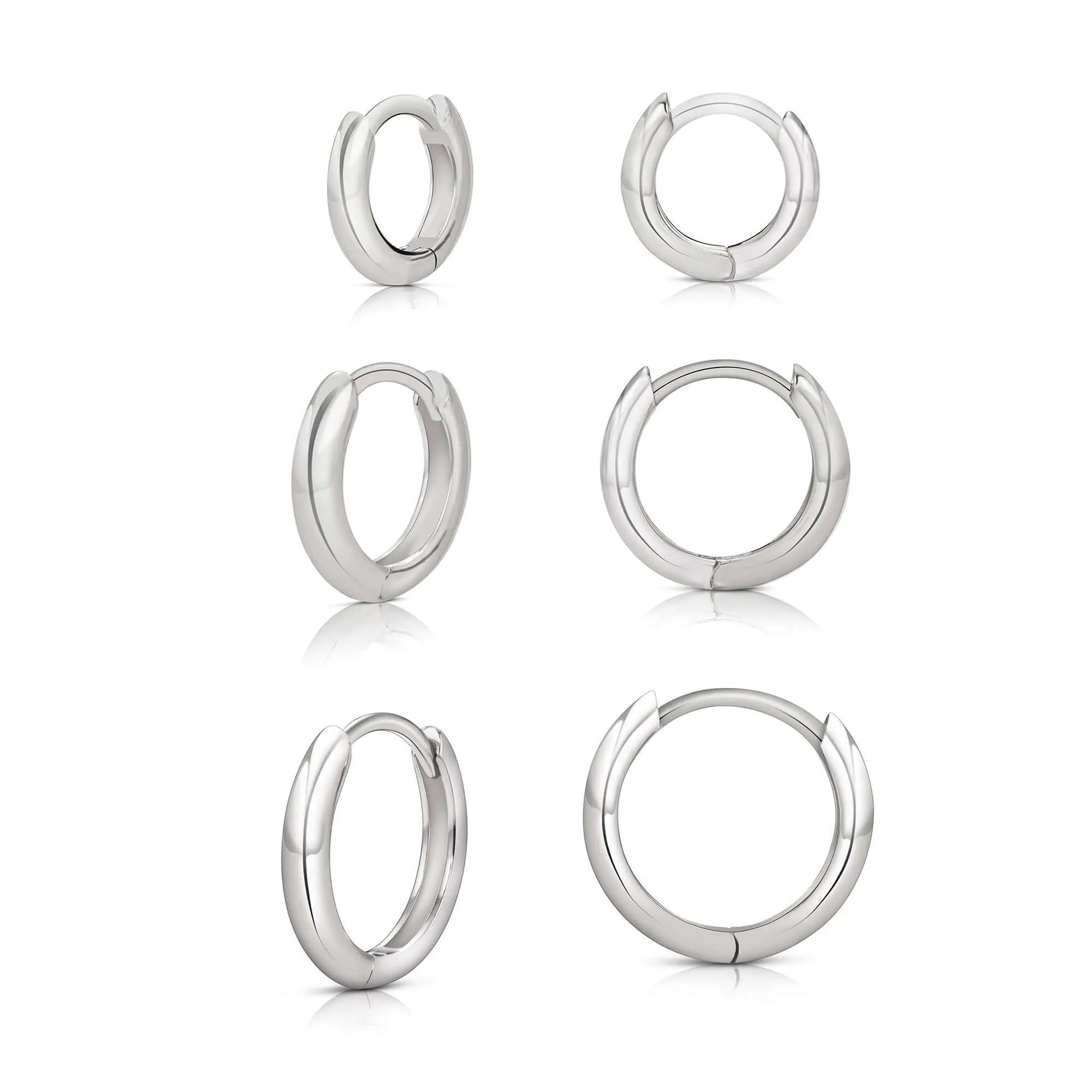 Vielring - Zierliche Creolen 1,8 mm Dicke - 925 Silber - Silber / 10 mm / Einzeln