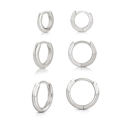 Vielring - Zierliche Creolen 1,8 mm Dicke - 925 Silber - Silber / 10 mm / Einzeln