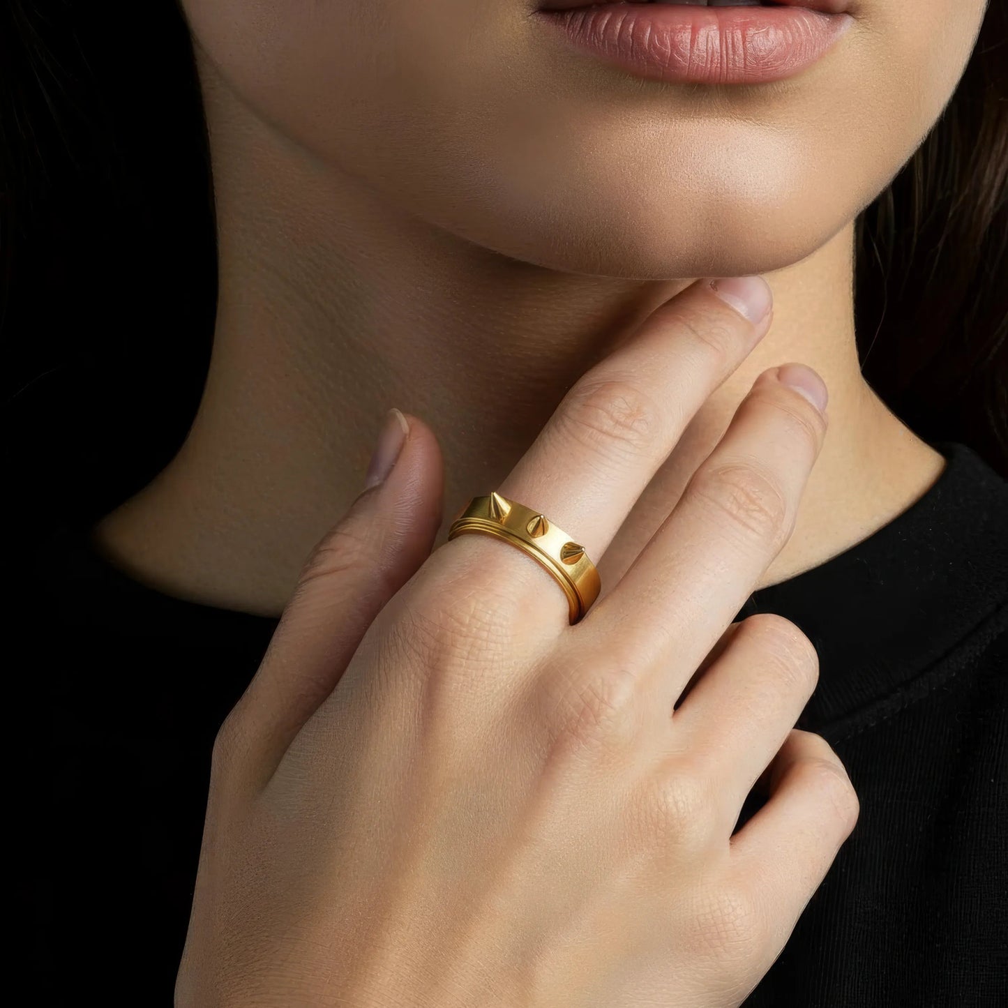 Zacken Anti-Stress-Ring – Edelstahl