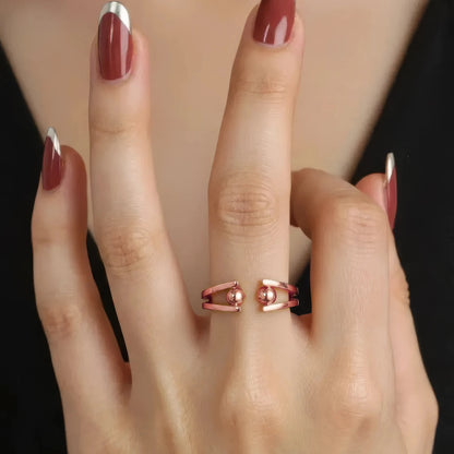 Vielring - Kugel Spinner Anti-Stress-Ring – 925 Silber - Gold
