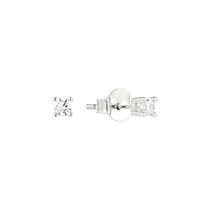 Dainty crystal hoop earrings • Zirconia crystals