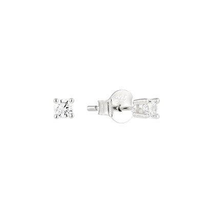 Dainty crystal hoop earrings • Zirconia crystals
