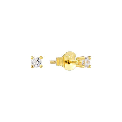 Dainty crystal hoop earrings • Zirconia crystals