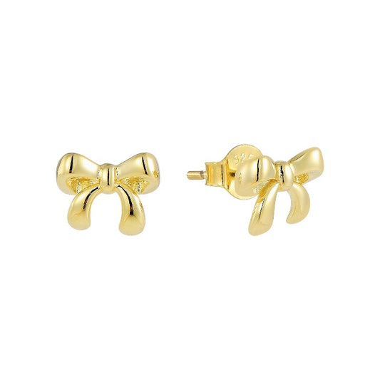 Vielring - Schleifen Ohrstecker - 925 Silber - Gold