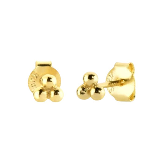 Vielring - Kleine Kreise Ohrstecker - 925 Silber - Gold / Einzeln