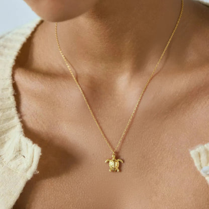 Square Zirconia Necklace - 925 Silver