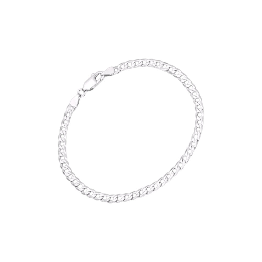 curb chain bracelet 3.6mm - 925 silver