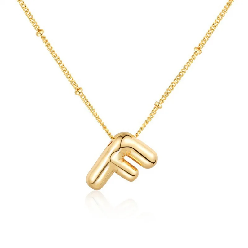 Bubble name necklace with letters